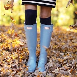 blue hunter rain boots